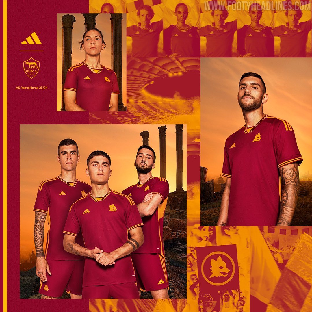 No More New Balance: Adidas AS Roma 23-24 Home Kit Released + Away & Third  Leaked - Footy Headlines