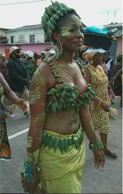 Fashion Or Madness? See Photo Of A Lady Rocking Okra Outfit