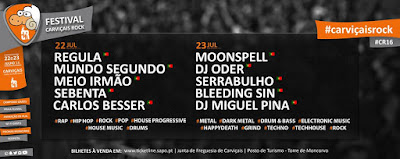 Programa Carviçais Rock 2016