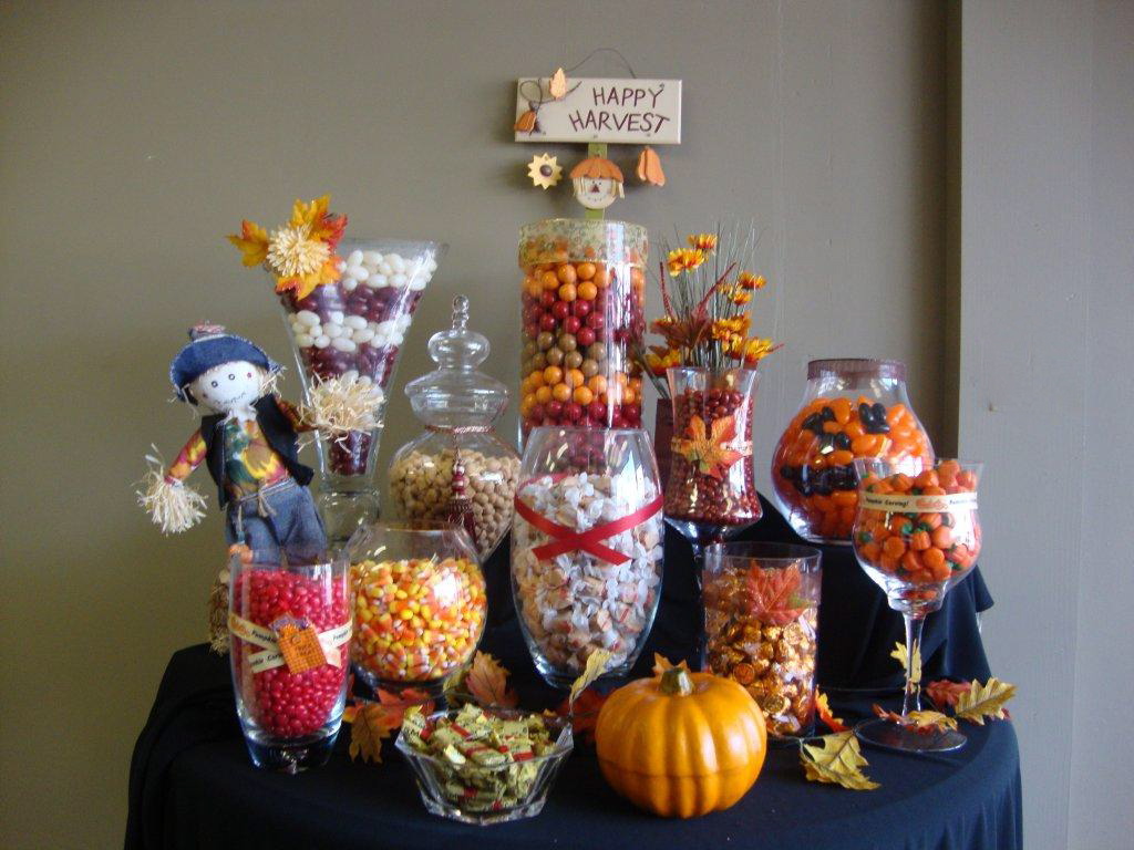 fall wedding candy buffet