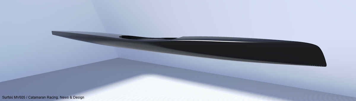 design: surfski mv605wp catamaran racing, news & design