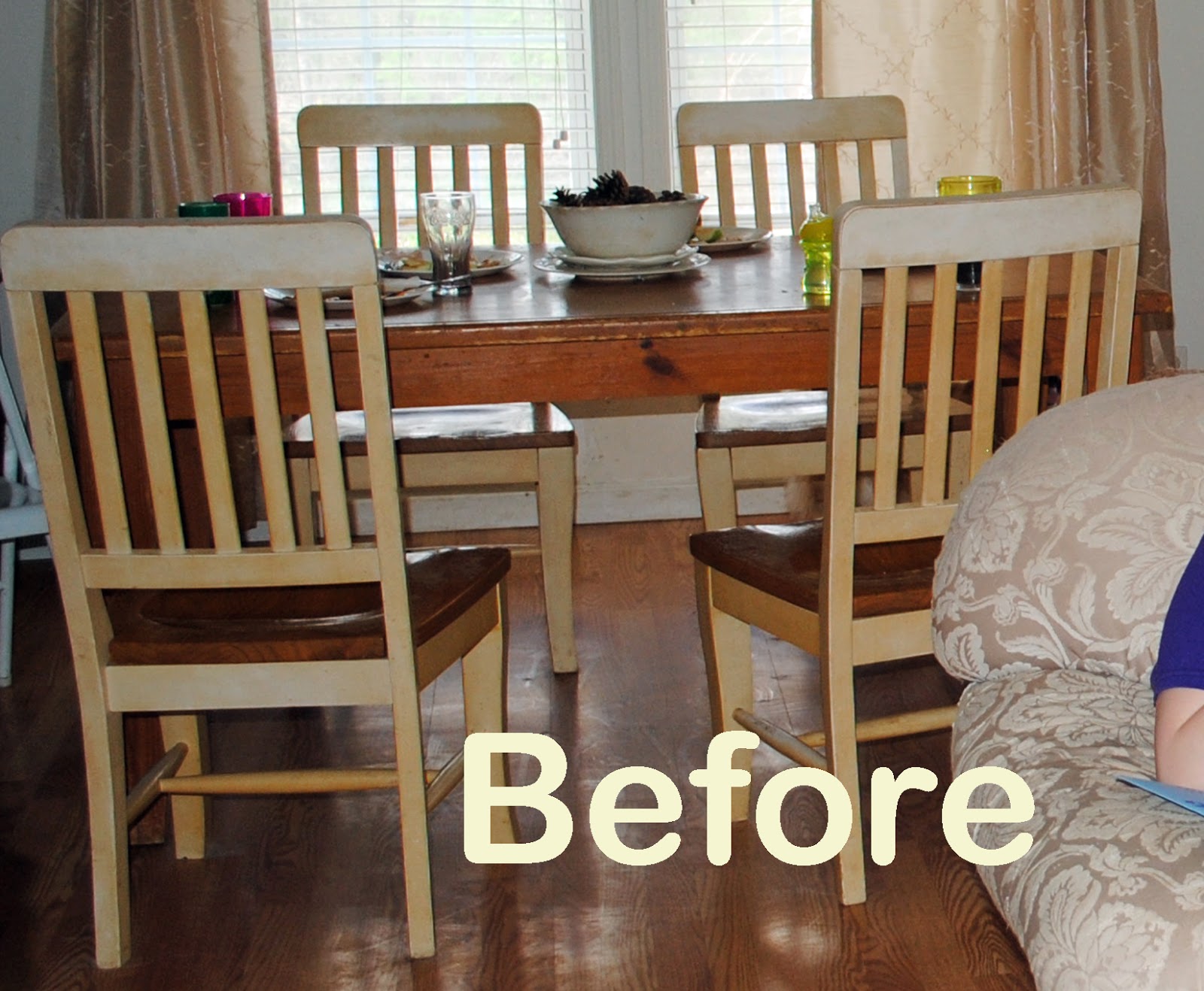 Runs With Scraps Refinish An Old Knotty Pine Dining Table The Story