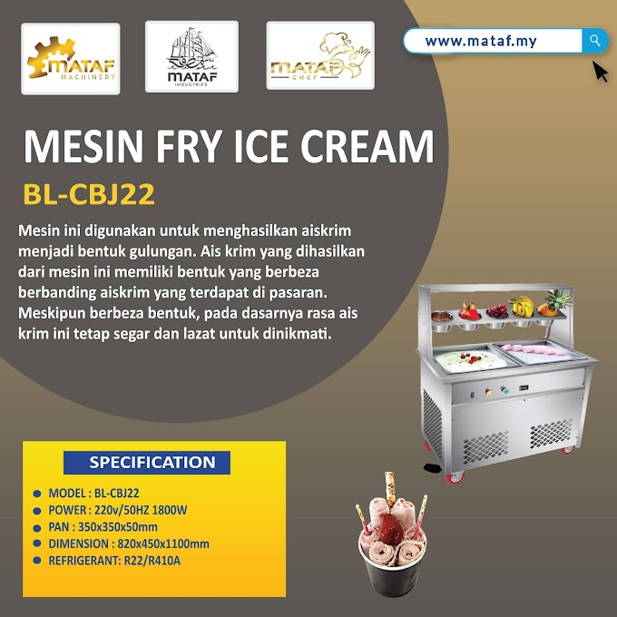 Mesin Aiskrim Gulung / Roll Ice Cream