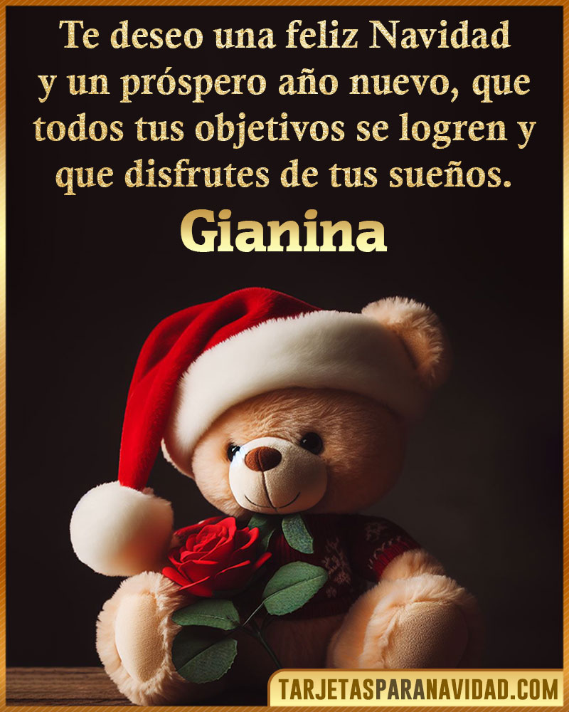 Felicitaciones de Navidad para Gianina