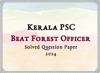 Beat Forest Officer Answer Key | 24/02/2024