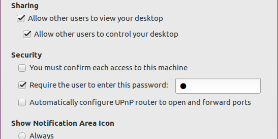 set desktop remote on ubuntu for VNC from windows