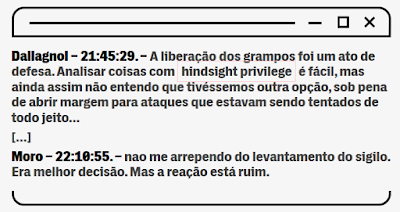 Confissão de Moro sobre grampo