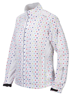 Style Athletics Saucony Workout Clothes White Rainbow Polka Dot Jacket