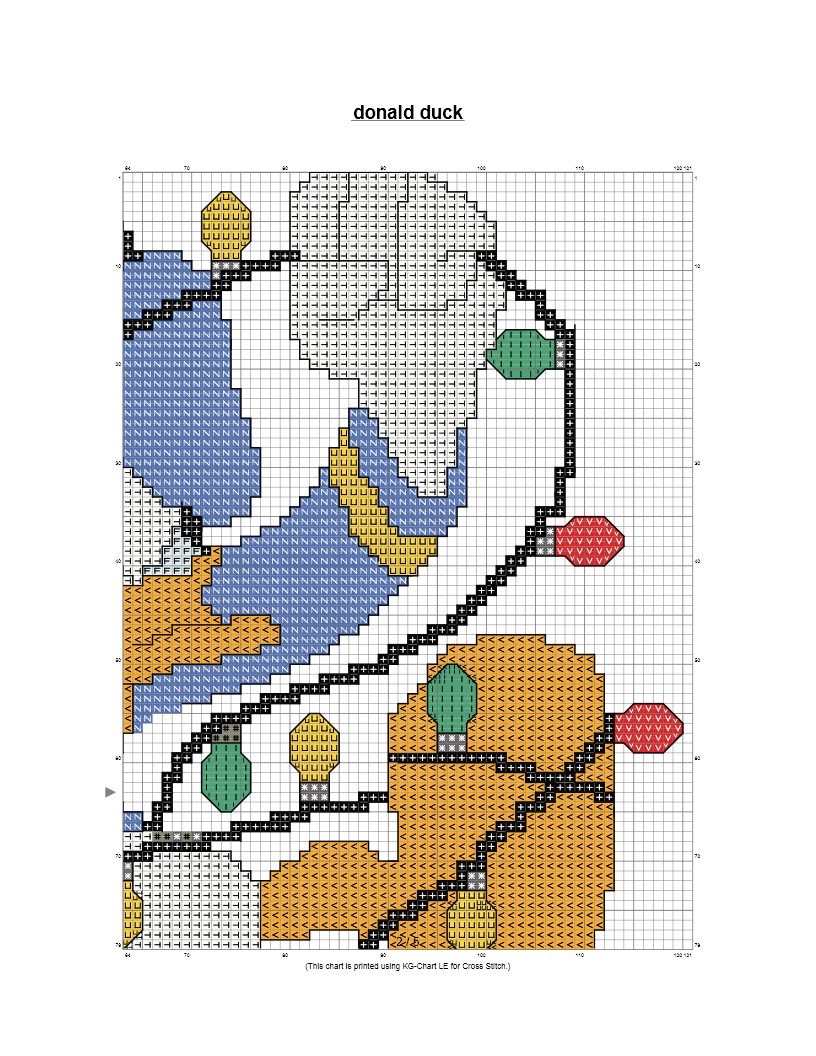 cross stitch fan: Donald Duck Christmas color cross stitch ...