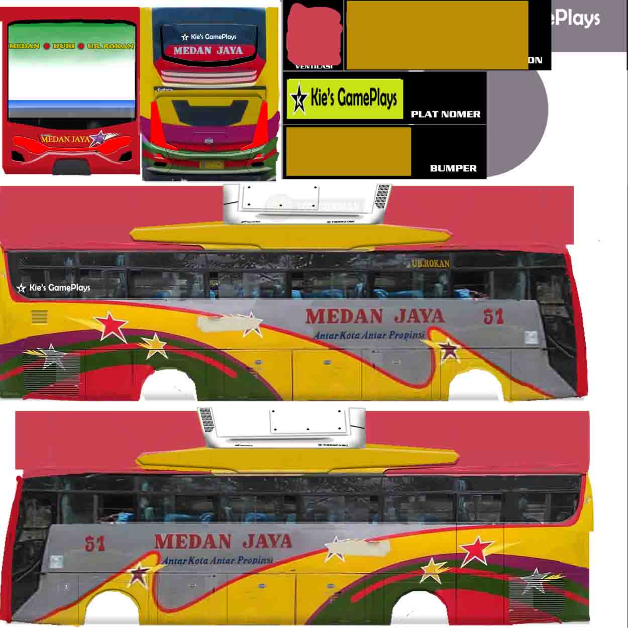 livery bus medan jaya hd