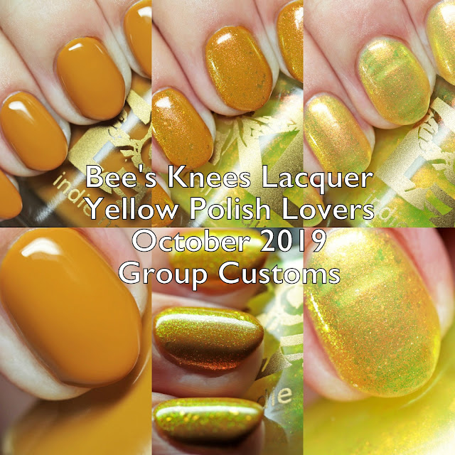 Bee's Knees Lacquer Yellow Polish Lovers October 2019 Group Customs