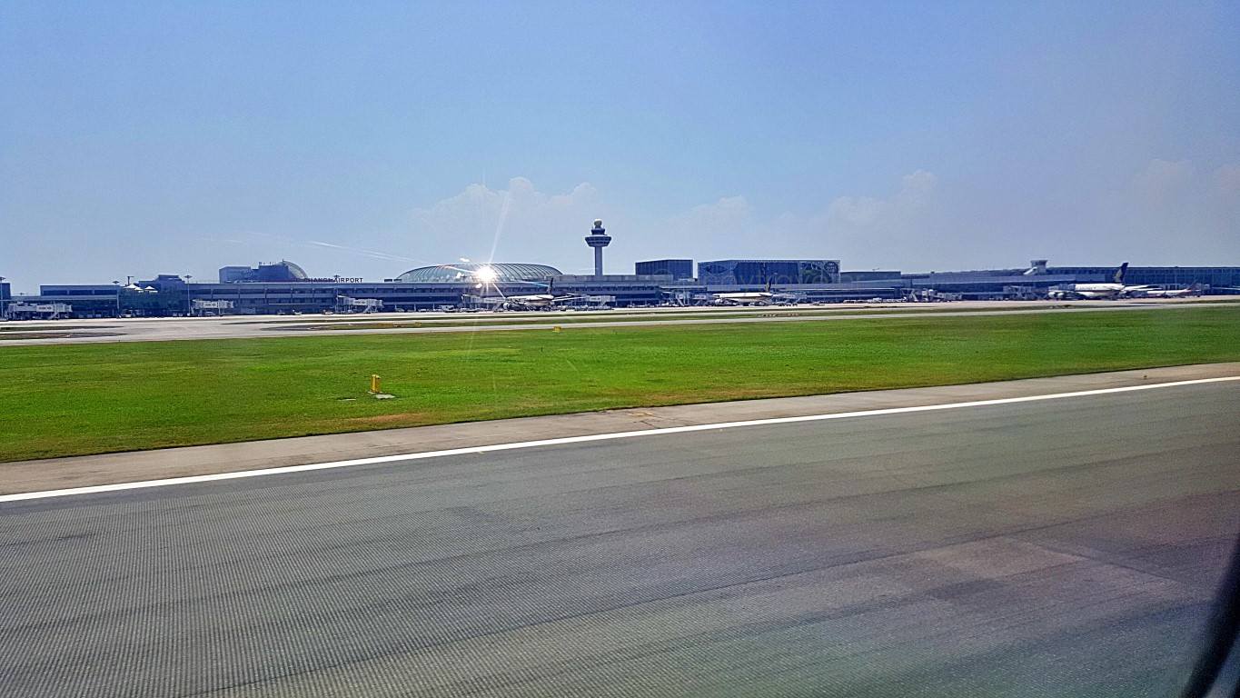 view from singapore's changi Airport Runway 20R