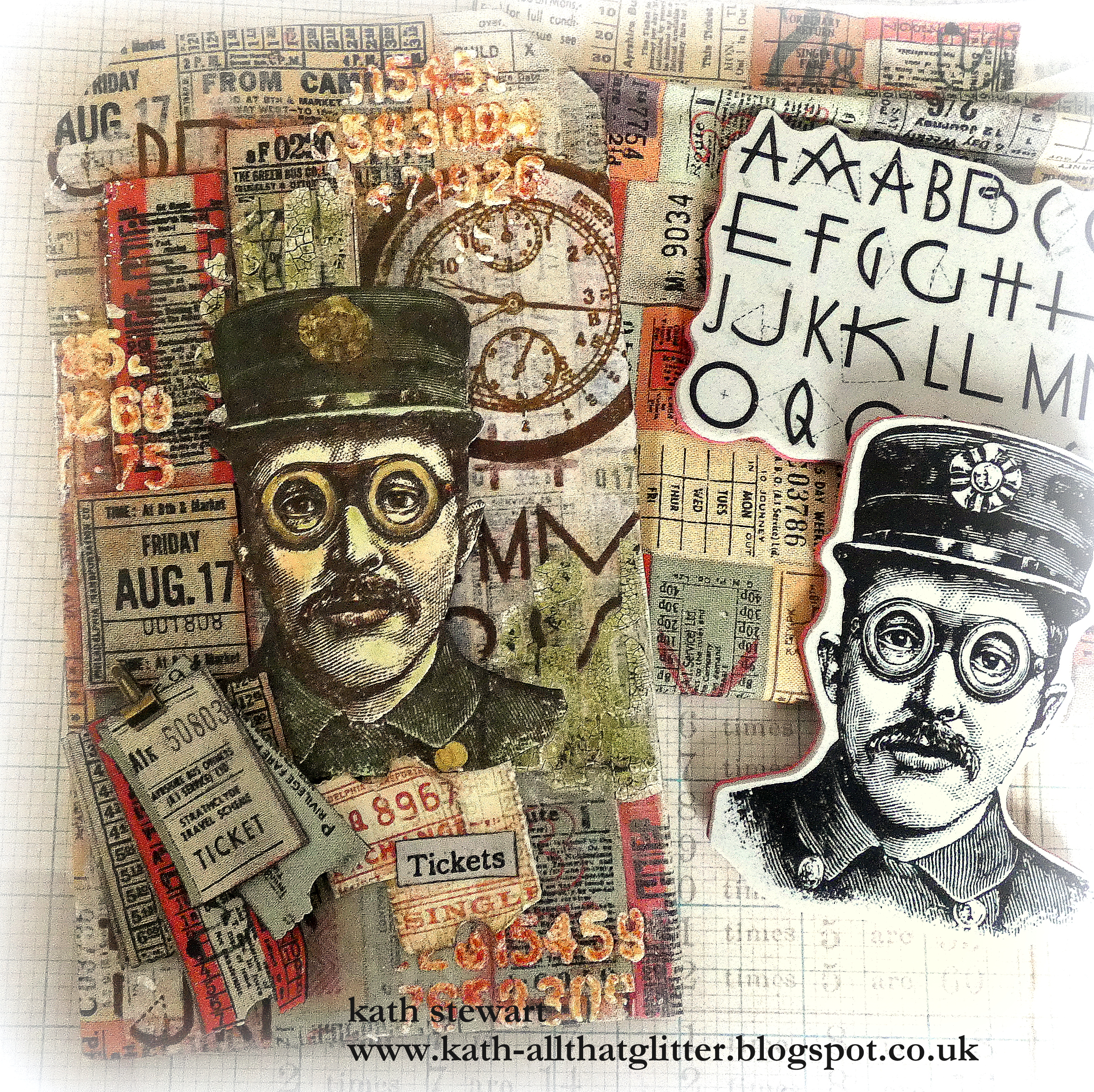 Kath's Blogdiary of the everyday life of a crafter: Tim  Holtz/Stampers Anonymous Ticket Booth
