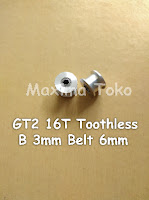 Timing Pulley GT2 Idler 16 No Teeth Bore 3mm 2GT 16T Toothless