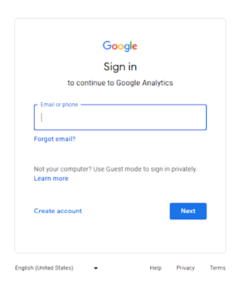 how to sign in google analytics using google account or gmail account