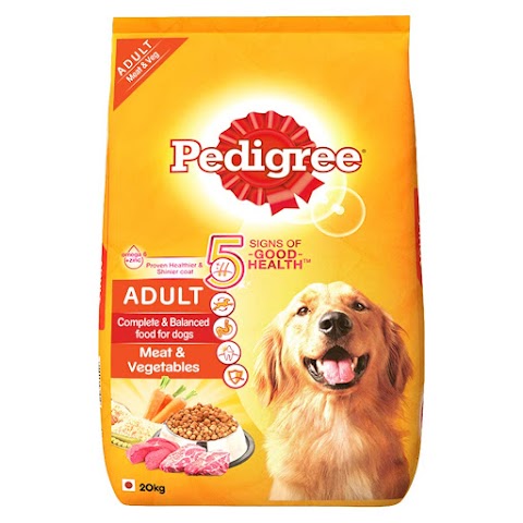 DOG PRODUCTS (Pedigree Adult Dry Dog Food, Meat & Vegetables, 20kg Pack)
