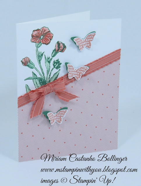 Miriam Castanho Bollinger, #mstampinwithyou, stampin up, demonstrator, sssc, all occasions card, butterfly basics stamp set, gold soiree specialty esp, bitty butterfly punch, blender pens, su