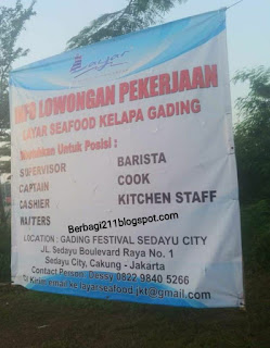 Lowongan Kerja Layar seafood Kelapa Gading