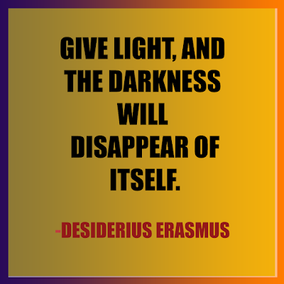 Give light, and darkness will disappear of itself. - short motivational and inspirational