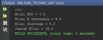 Contoh Penggunaan Tipe Data Float pada Java