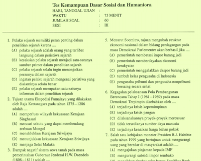 Ada kabar baik bukan Kamu yang belum lulus SNMPTN dan SBMPTN SOAL LATIHAN SMM PTN BARAT TAHUN 2018