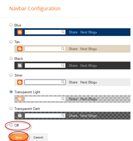 How to hide Blogger Navigation Bar