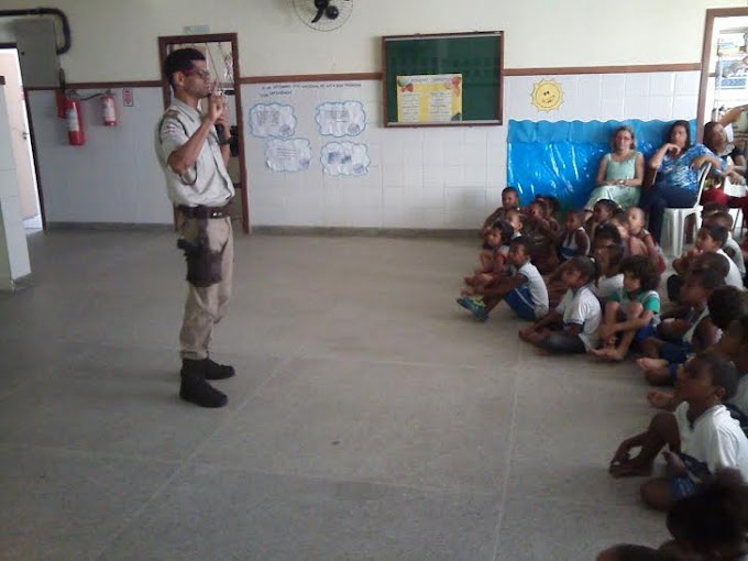 12ª CIPM realiza palestra sobre trânsito para alunos da Escola Oswaldo Cruz e Senhora Santana