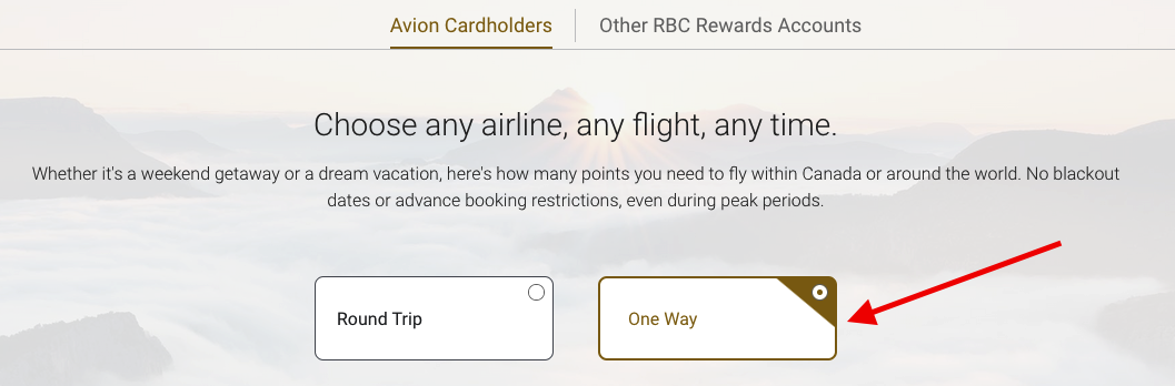 RBC Avion One Way Rewards