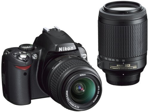 Nikon D40X 10.2MP Digital SLR Camera with 18-55mm f/3.5-5.6G ED II AF-S DX and 55-200mm f/4.5-5.6G ED AF-S DX Zoom-Nikkor Lens