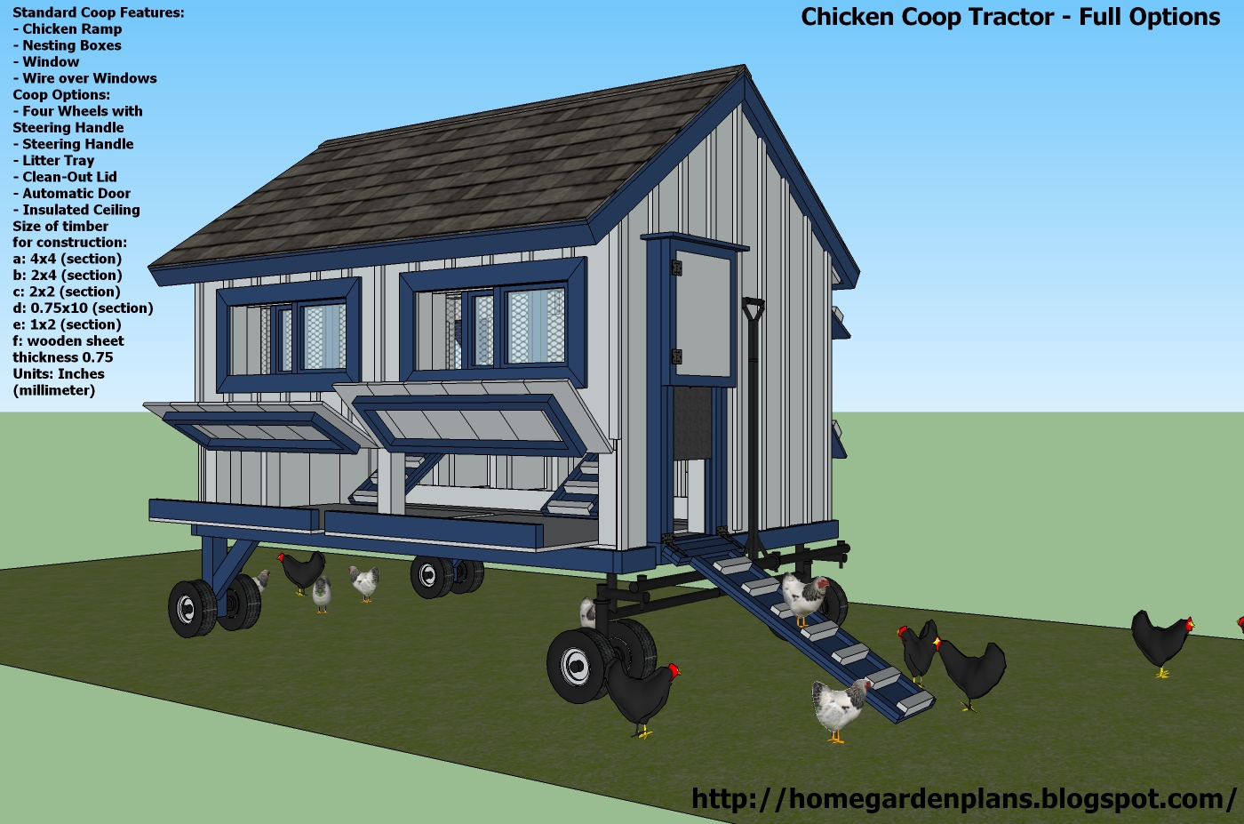 Tractor Chicken Co-op Plans for Building