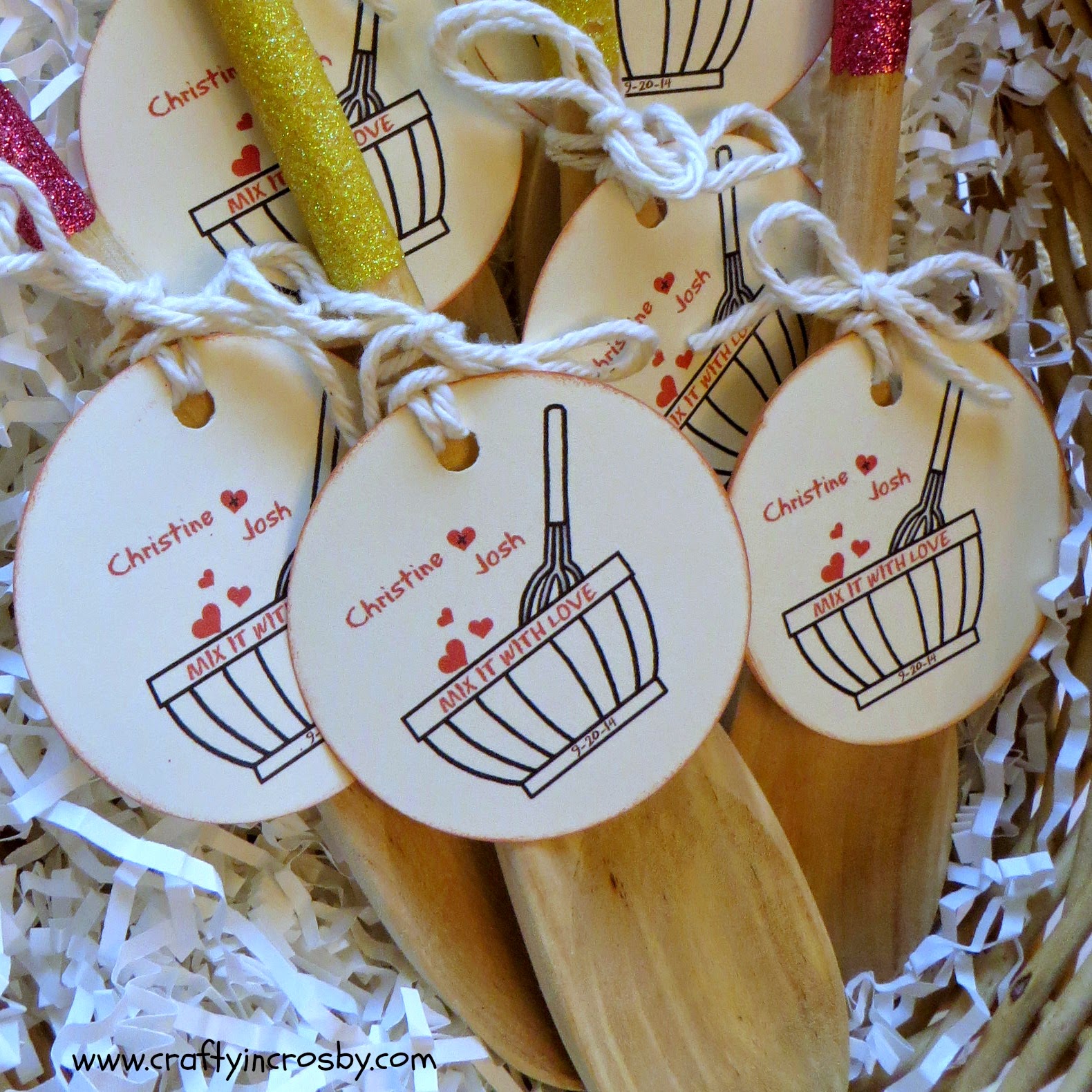 Crafty in Crosby: Bridal Shower Favors - Mix it With Love