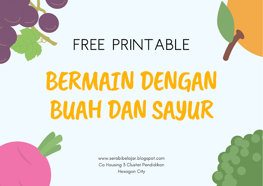 Free Printable: Bermain dengan Buah dan Sayur