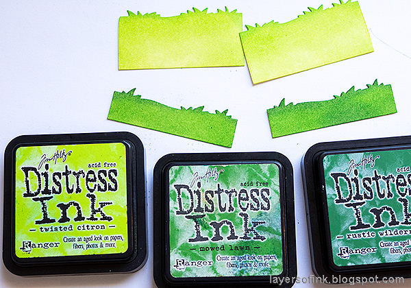 Layers of ink - Green Spring Forest Art Journal Tutorial by Anna-Karin Evaldsson.