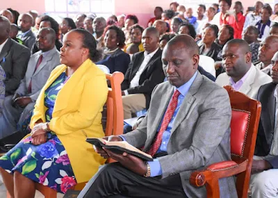 Deputy President with Kirinyaga Women Rep Wambui Ngirici. PHOTO | STAR