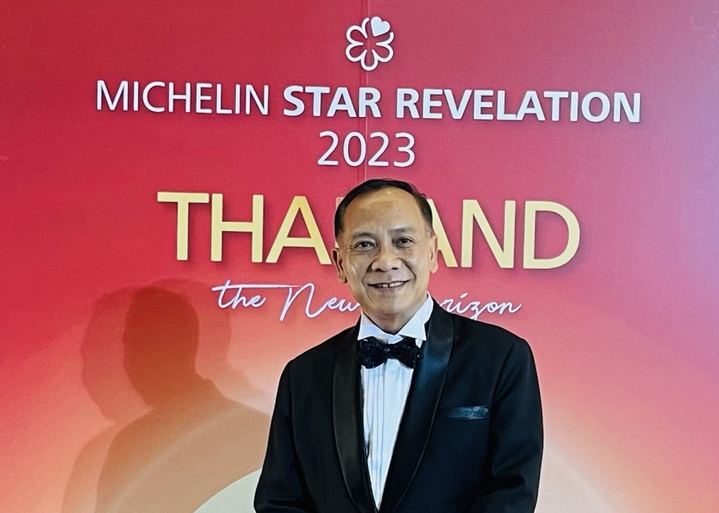 นายชำนาญ  ศรีสวัสดิ์ ประธานสภาอุตสาหกรรมท่องเที่ยวแห่งประเทศไท ร่วมงาน Michelin  Star Revolution 2023 “Thailand the new Horizon” Gala Night