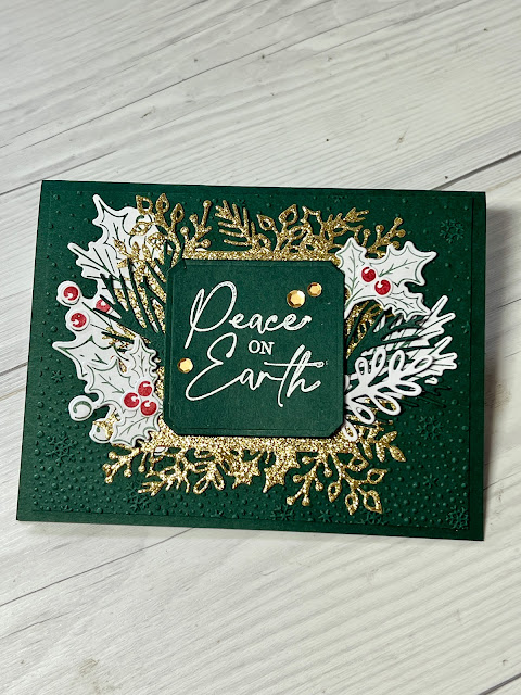 Christmas Card using both stamp sets in the Joy of Christmas Suite from Stampin' Up!