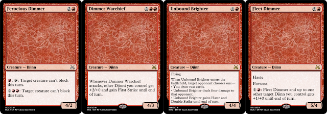 Ferocious Dimmer, Dimmer Warchief, Unbound Brighter, Fleet Dimmer