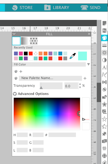 fill color, silhouette studio tutorials, studio v4.2, fill color swatches