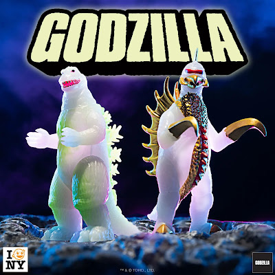 New York Comic Con 2023 Exclusive Godzilla ‘62 and Gigan Glow in the Dark Edition ReAction Figures by Super7