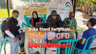 Sosialisasi & Daftar  Sertifikasi Produk Halal Oleh Kemenag di CFD Bondowoso