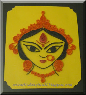 Craft Ideas Navratri on Craft Ideas For All  Happy Navratri   Paper Quilled Durga Ma