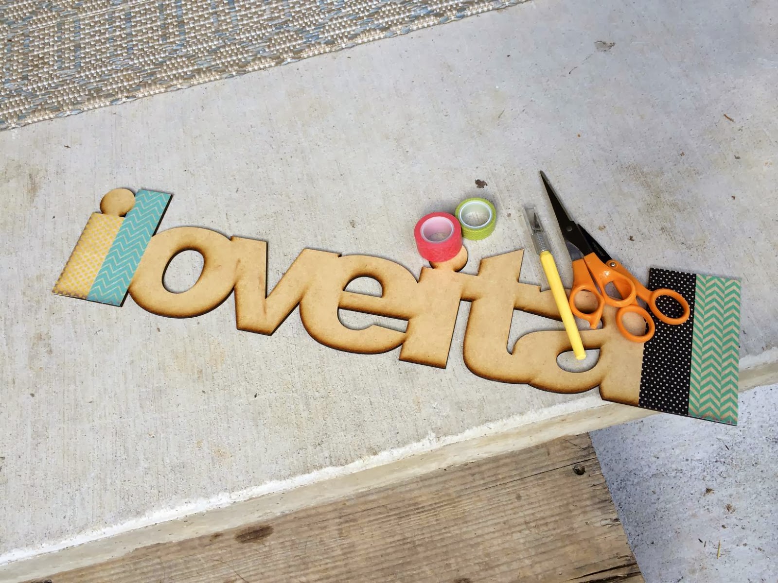 Washi Tape Letter Sign | iloveitallwithmonikawright.com