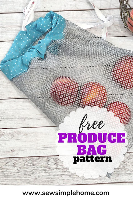 Save a little money and help the environment with this diy produce bag sewing pattern.