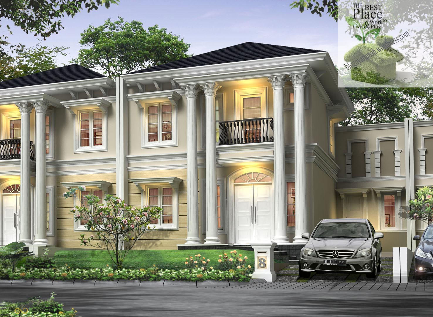 Desain Rumah Mewah Klasik Mediterania Gambar Desain Rumah Minimalis