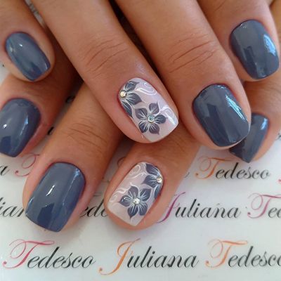 unhas decoradas com flores 8