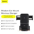Bộ Đế Giữ Điện Thoại Tích Hợp Sạc Không Dây Baseus Wisdom Auto Alignment Car Mount Wireless Charger（QI 15W)