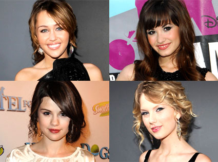 Miley Cyrus,Demi Lovato,Selena Gomez and Taylor Swift!