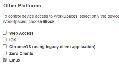 Workspaces Setting