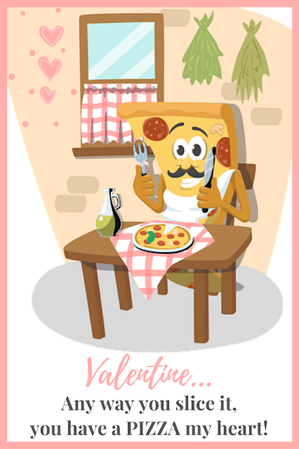 Free Printable Valentine Pizza Gift Tag