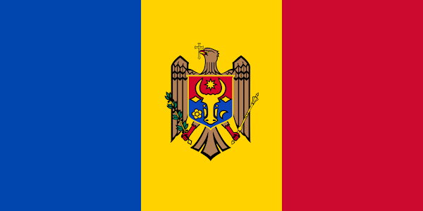 Logo Gambar Bendera Negara Moldova PNG JPG ukuran 600 px